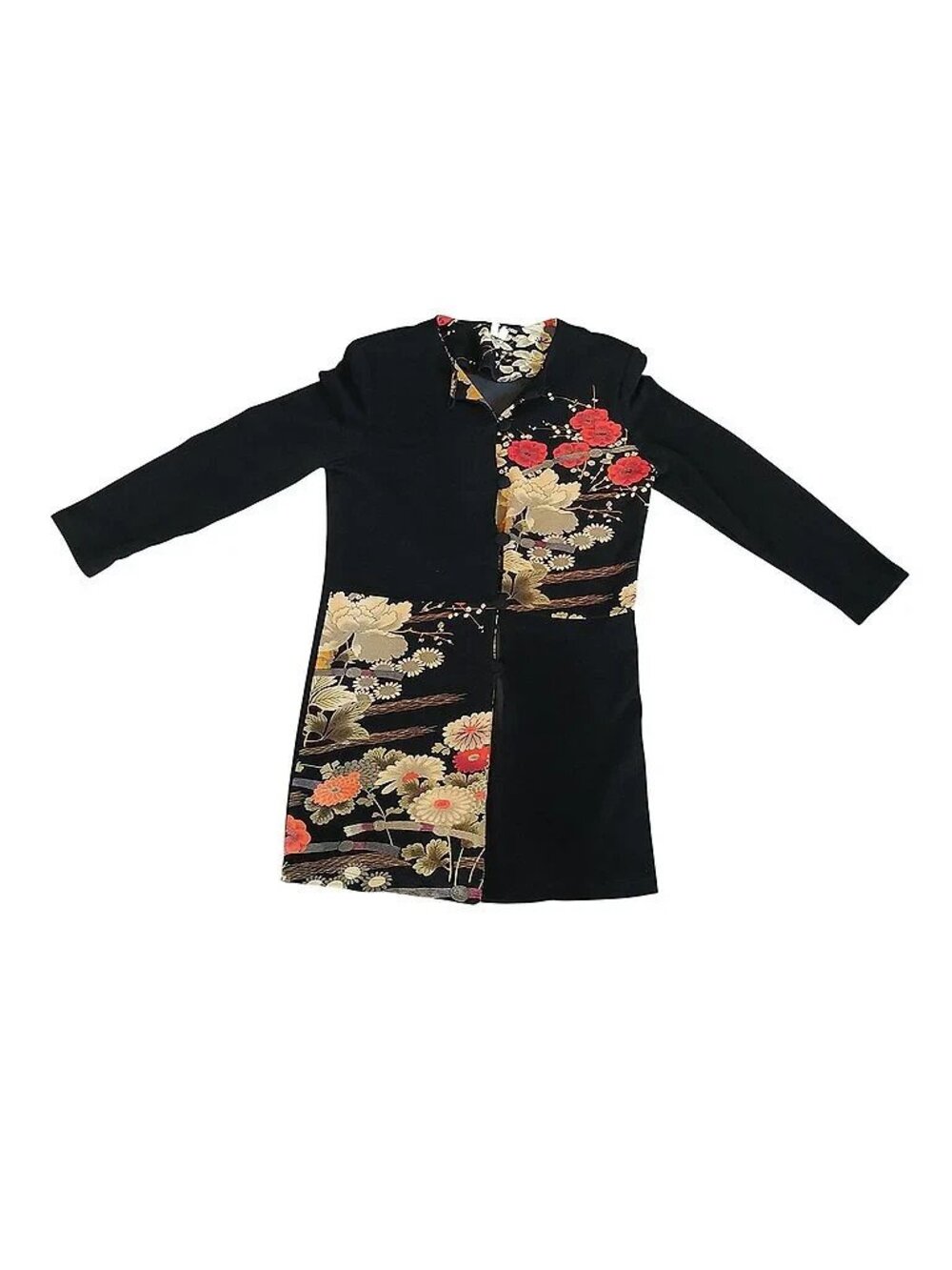 Connie's Moonlight Long Sleeve Blouse Top Floral Black Red OS One Size